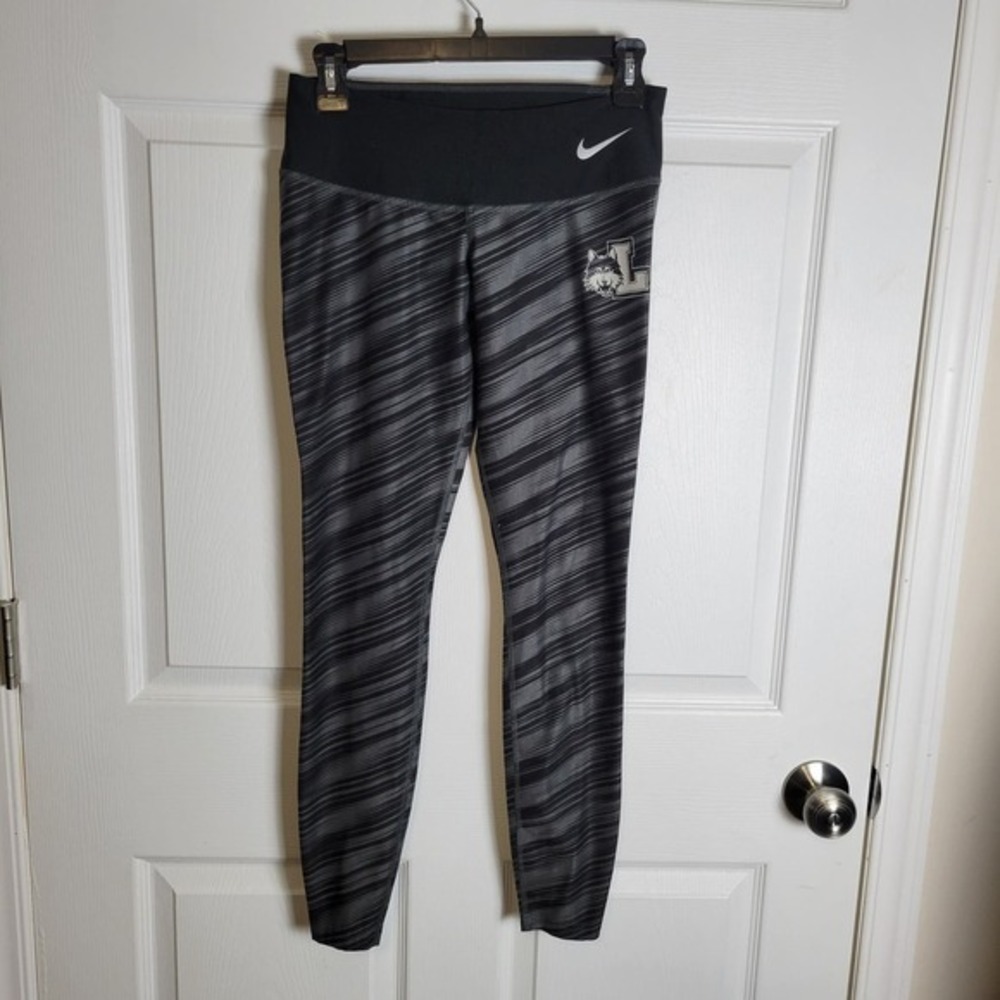 Nike Dri-Fit Leggings-Black/Gray-Women's‎ XS